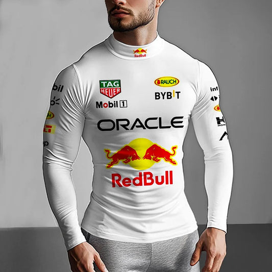Red Bull Replica Racing Compression Undershirt White (Unisex)