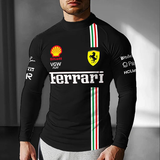 Ferrari Replica Racing Compression Undershirt Black (Unisex)
